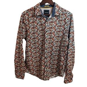 Denim & Flower | Brown Floral Button Down Shirt | Sz M